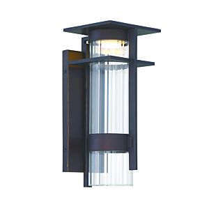The Great Outdoors Kittner 14 Inch Outdoor Wall Light in Oil Rubbed Bronze with Gold Highlight