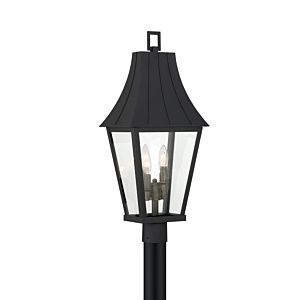 The Great Outdoors Chateau Grande 4 Light Outdoor Post Light in Coal With Gold