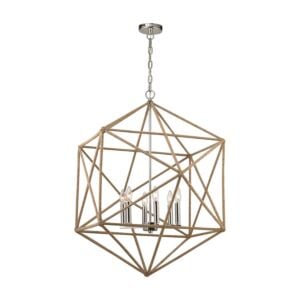 Exitor 6-Light Chandelier in Polished Nickel