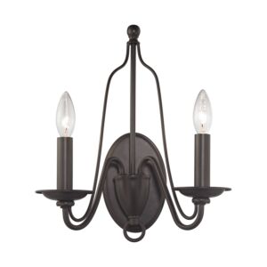 Monroe 2-Light Wall Sconce in Oil Rubbed Bronze