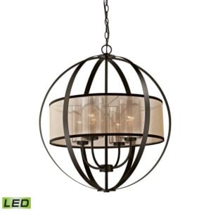 Diffusion 4-Light LED Chandelier in Oil Rubbed Bronze