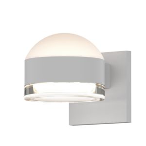 Sonneman REALS 2 Light Clear Acrylic LED Wall Sconce in Textured White