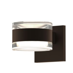 Sonneman REALS 3.25 Inch 2 Light Clear Acrylic LED Wall Sconce in Bronze