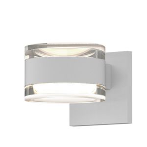 Sonneman REALS 3.25 Inch 2 Light Clear Acrylic LED Wall Sconce in White