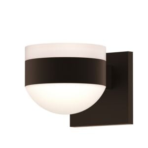Sonneman REALS 4 Inch 2 Light LED Frosted White Wall Sconce in Bronze