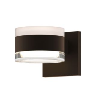 Sonneman REALS 2 Light Clr Acrylic LED Wall Sconce in Textured Bronze