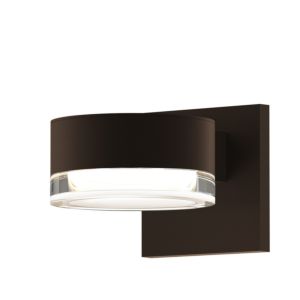 Sonneman REALS 2.5 Inch 2 Light Clear Acrylic Wall Sconce in Textured Bronze