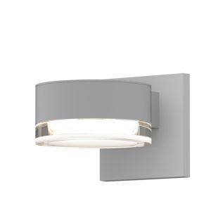 Sonneman REALS 2.5 Inch 2 Light Clear Acrylic Wall Sconce in Textured White