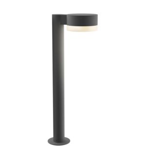 Sonneman REALS 22 Inch Frosted White LED Bollard in Textured Gray