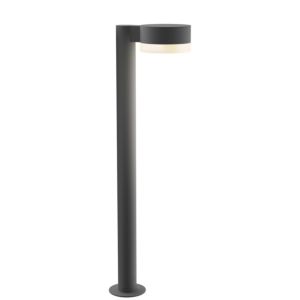 Sonneman REALS 28 Inch Frosted White LED Bollard in Textured Gray