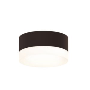 Sonneman REALS 5 Inch Frosted White LED Flush Mount in Textured Bronze