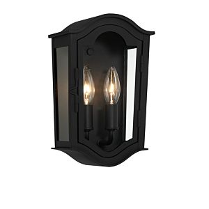 The Great Outdoors Houghton Hall 2 Light Outdoor Wall Light in Sand Coal