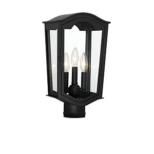 The Great Outdoors Houghton Hall 3 Light Outdoor Post Light in Sand Coal