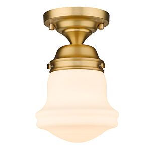 Z-Lite Vaughn 1-Light Flush Mount Ceiling Light In Heritage Brass