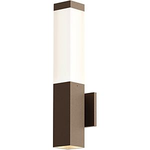 Sonneman Square Column™ 2 Light 20 Inch Wall Sconce in Textured Bronze