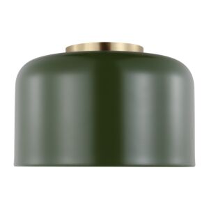 Malone 1-Light LED Flushmount Ceiling Light in Olive