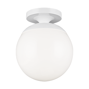 Visual Comfort Studio Leo - Hanging Globe Ceiling Light in White
