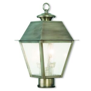 Mansfield 2-Light Outdoor Post Lantern in Vintage Pewter