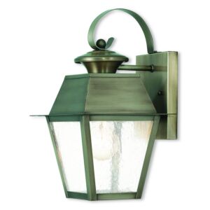 Mansfield 1-Light Outdoor Wall Lantern in Vintage Pewter