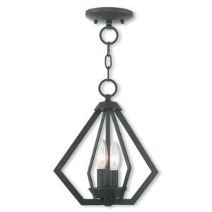 Prism 2-Light Mini Chandelier with Ceiling Mount in Bronze