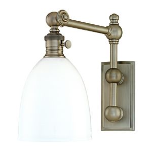 Hudson Valley Roslyn 11 Inch Wall Sconce in Antique Nickel
