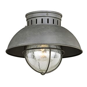 Harwich 1-Light Outdoor Flush Mount in Textured Gray