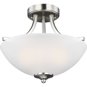 Generation Lighting Geary 2-Light Ceiling Light in Brushed Nickel