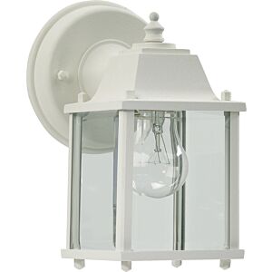 Aluminum Box Lanterns 1-Light Wall Mount in White