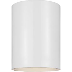 Sea Gull Cylinders Outdoor Ceiling Light in White