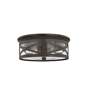 Sea Gull Lakeview 2 Light Outdoor Ceiling Light in Antique Bronze