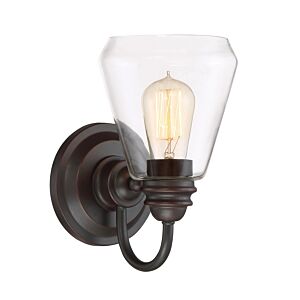 Foundry 1-Light Wall Sconce in Satin Bronze