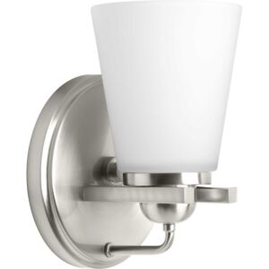 Flight 1-Light Bathroom Vanity Light in Brushed Nickel