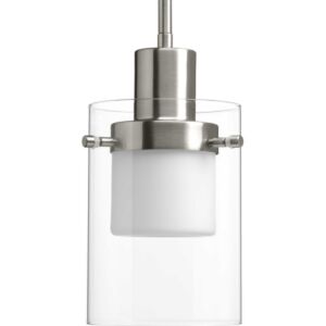 Moderna LED 1-Light LED Mini Pendant in Brushed Nickel