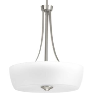 Leap 3-Light Inverted Pendant in Brushed Nickel