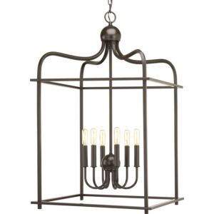 Assembly Hall 6-Light Foyer Pendant in Antique Bronze