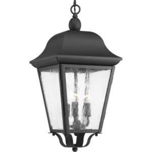 Kiawah 3-Light Hanging Lantern in Black