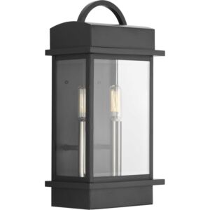 Santee 2-Light Wall Lantern in Black