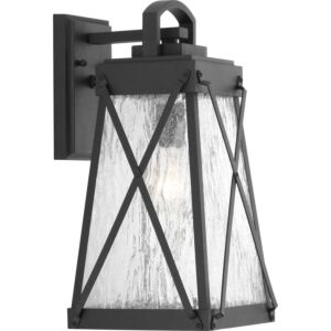 Creighton 1-Light Wall Lantern in Black