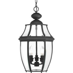 New Haven 3-Light Hanging Lantern in Black