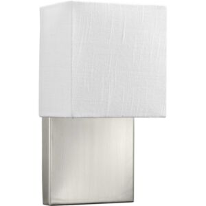 LED Shade 1-Light LED Wall Sconce in Brushed Nickel