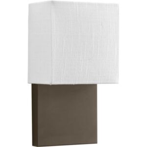 LED Shade 1-Light LED Wall Sconce in Architectural Bronze