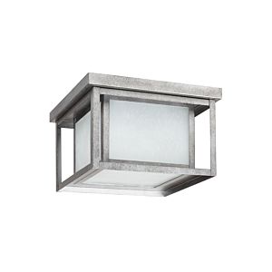 Generation Lighting Hunnington 2-Light 10 Outdoor Ceiling Light in Weathered Pewter