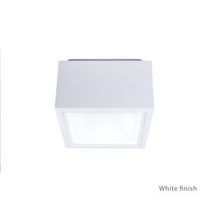 Modern Forms Bloc 1 Light Outdoor Flush Mount in White