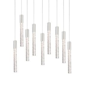 Modern Forms Magic 9 Light Chandelier in Polished Nickel