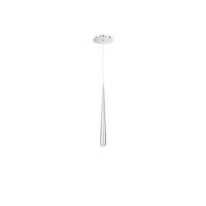 Modern Forms Cascade 1 Light Pendant in Polished Nickel