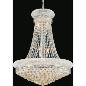 CWI Lighting Empire 17 Light Down Chandelier with Chrome finish
