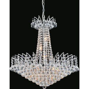 CWI Lighting Posh 11 Light Down Chandelier with Chrome finish