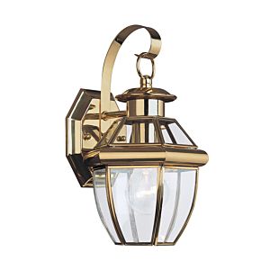 Generation Lighting Lancaster 12 Outdoor Wall Light in Polished Brass