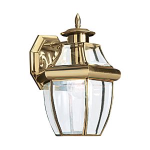 Generation Lighting Lancaster 12 Outdoor Wall Light in Polished Brass