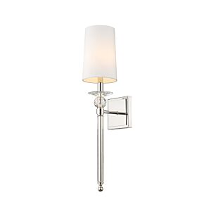 Z-Lite Ava 1-Light Wall Sconce In Polished Nickel
